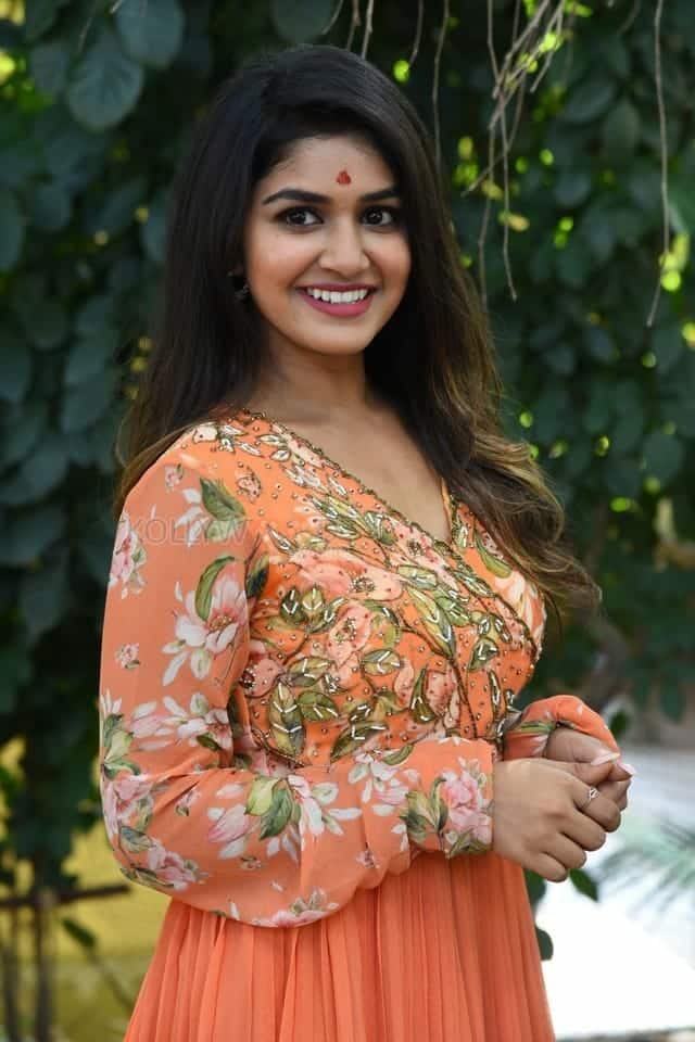 Salaga actress Sanjana Anand at Kiran Abbavaram New Movie Opening Photos 10