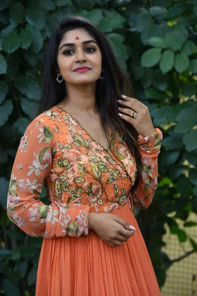 Salaga actress Sanjana Anand at Kiran Abbavaram New Movie Opening Photos 11