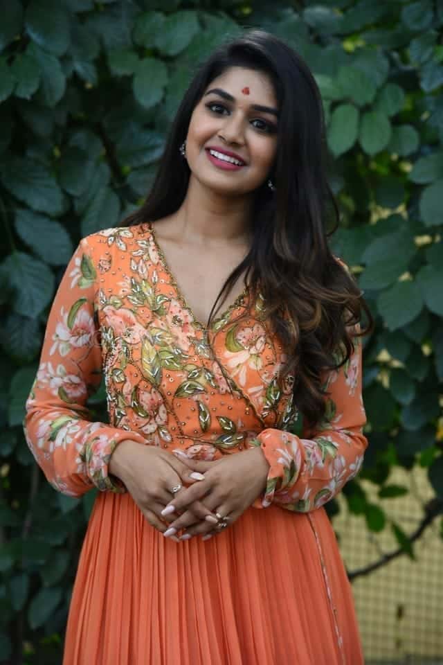 Salaga actress Sanjana Anand at Kiran Abbavaram New Movie Opening Photos 13