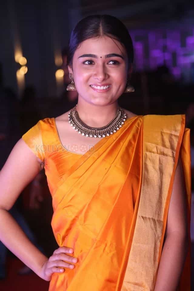 Telugu Actress Shalini Pandey Traditional Saree Photos