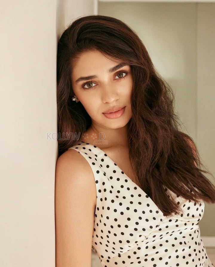 Telugu Beauty Krithi Shetty in a Polka Dotted Dress Pictures 02