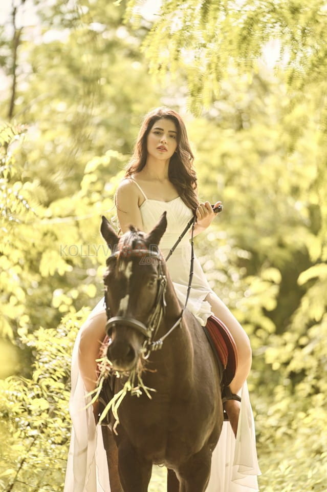 Tollywood Heroine Priyanka Jawalkar Latest Horse Photoshoot Pics