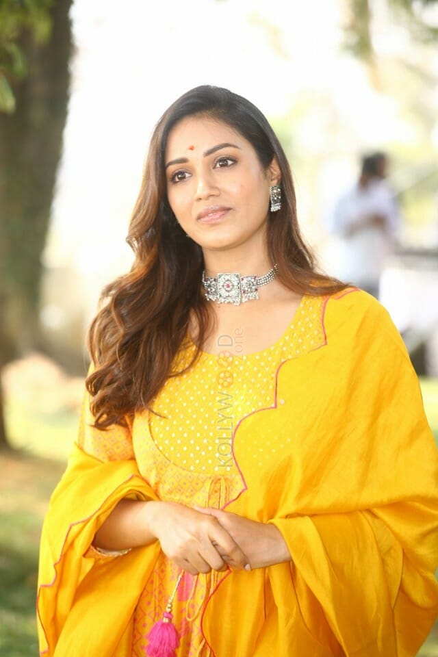 Actress Nivetha Pethuraj at Das Ka Dhamka Movie Opening Photos 36