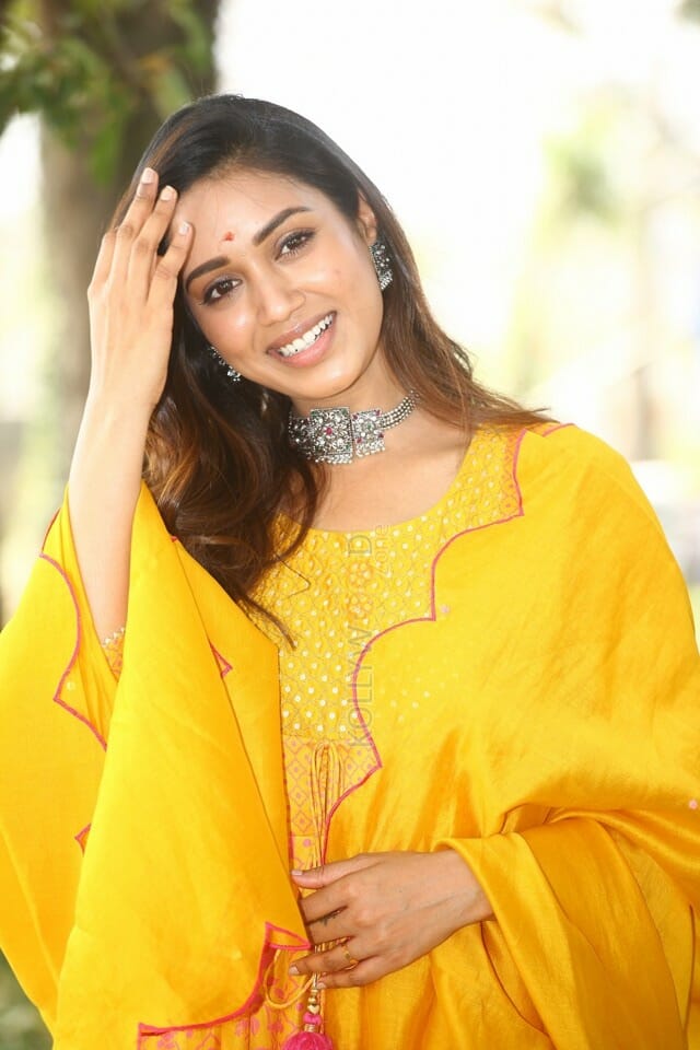 Actress Nivetha Pethuraj at Das Ka Dhamka Movie Opening Photos 41