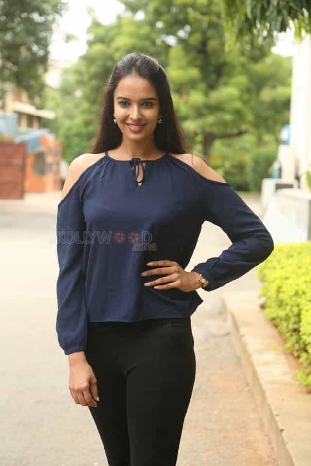 Actress Poojitha At Darshakudu Movie Press Meet Pictures