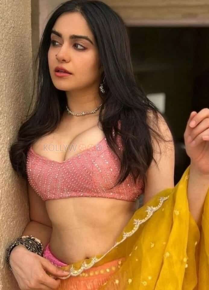 Bollywood Heroine Adah Sharma Sexy in Pink Lehenga Photos 01