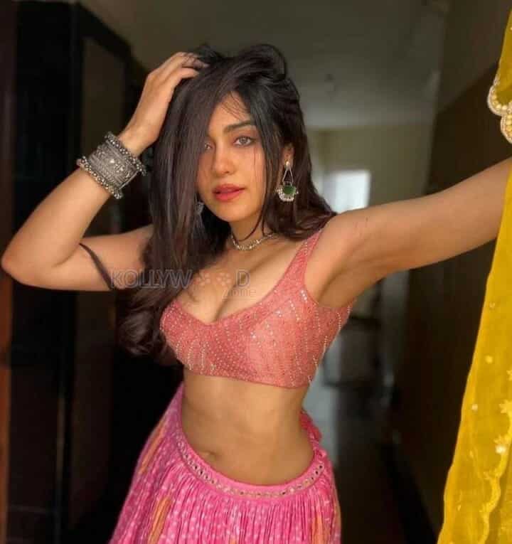 Bollywood Heroine Adah Sharma Sexy in Pink Lehenga Photos 02