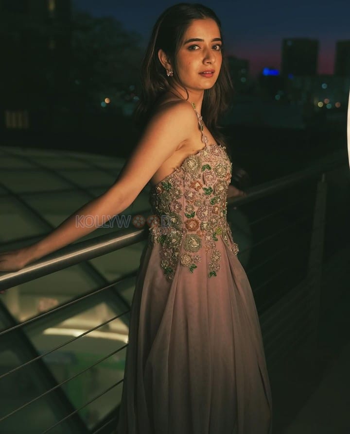 Glamorous Ashika Ranganath in a Spaghetti Strap Evening Gown Photos 01