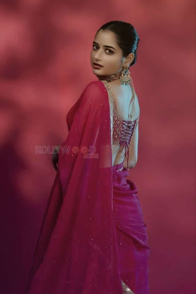 Pattathu Arasan Movie Heroine Ashika Ranganath Hot in Red Saree Photos 09