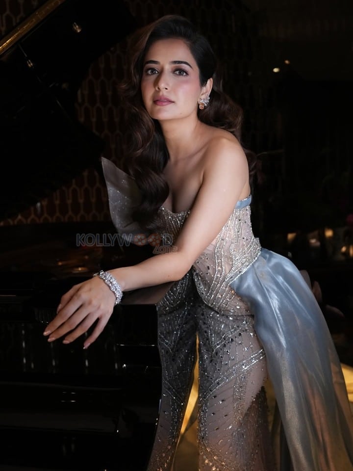 Sandalwood Beauty Ashika Ranganath in a Strapless Metallic Gown Pictures 05