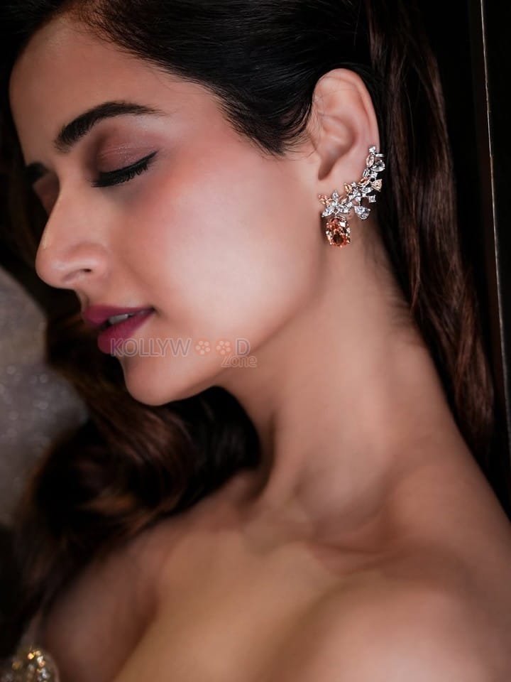 Sandalwood Beauty Ashika Ranganath in a Strapless Metallic Gown Pictures 07
