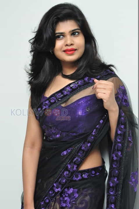Sexy Telugu Actress Alekhya Saree Pictures 03