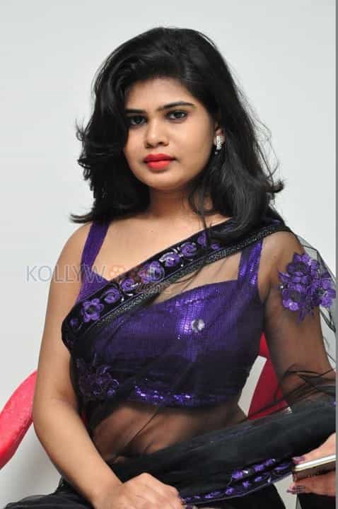 Sexy Telugu Actress Alekhya Saree Pictures 04