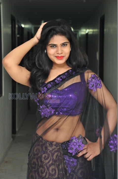 Sexy Telugu Actress Alekhya Saree Pictures 07