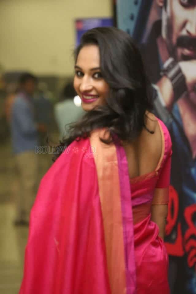 Gorgeous Pooja Ramachandran in Red Saree Photos 05