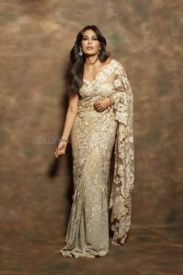 Intriguing Chitrangada Singh in a Biege Saree Photoshoot Pictures 09