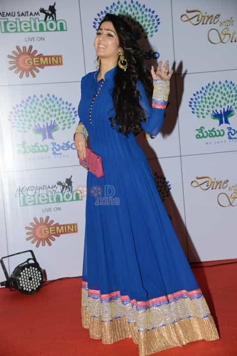 Charmi At Memu Saitham Dinner With Stars Red Carpet Photos 05