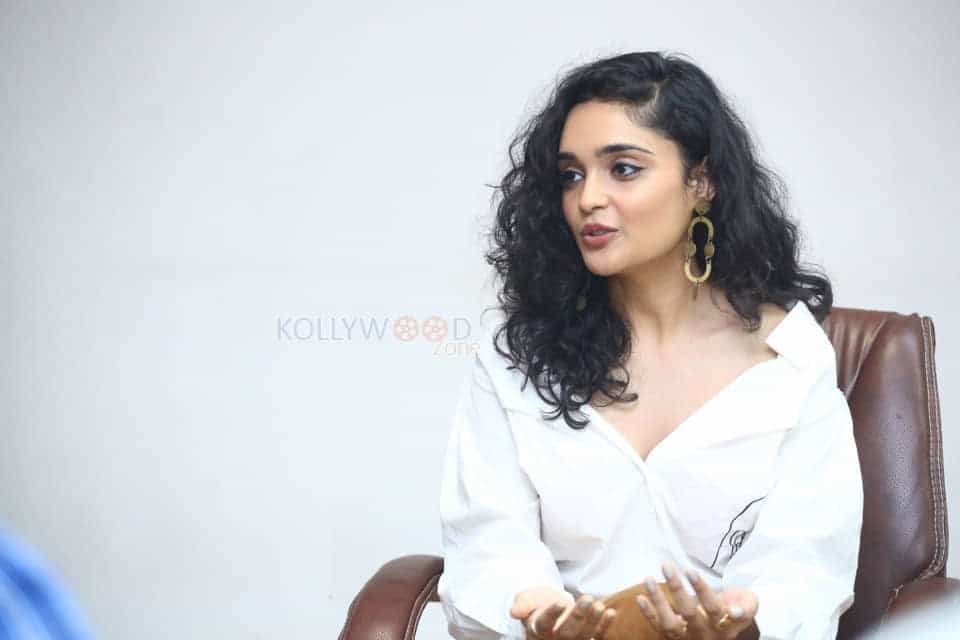 Kashish Khan at Anubhavinchu Raja Movie Interview Stills 35