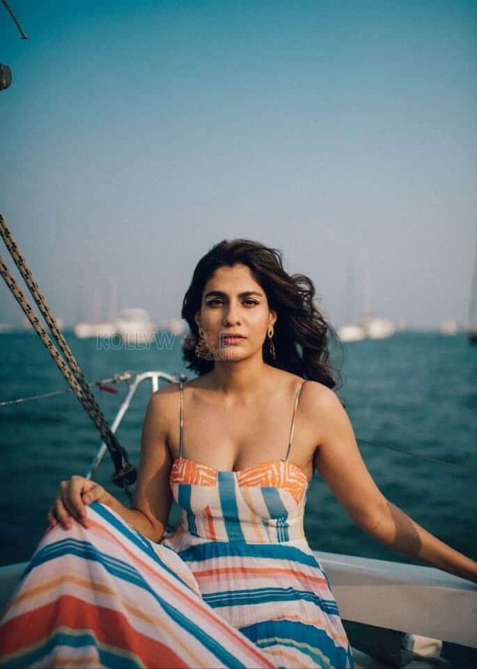 Actress Shreya Dhanwanthary Sexy on Boat Photoshoot Stills 04