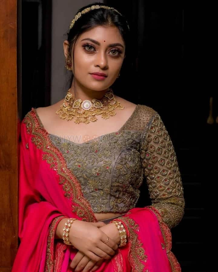 Ammu Abhirami Traditional Dress Photos 06