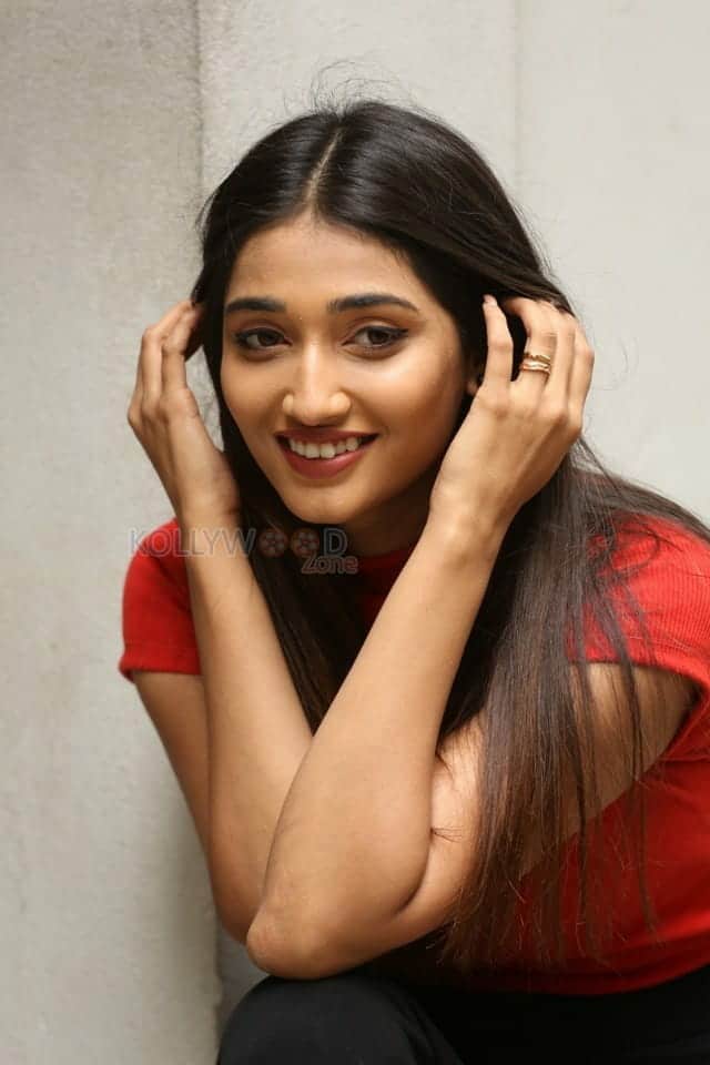 Actress Priya Vadlamani Red Dress Pictures 04