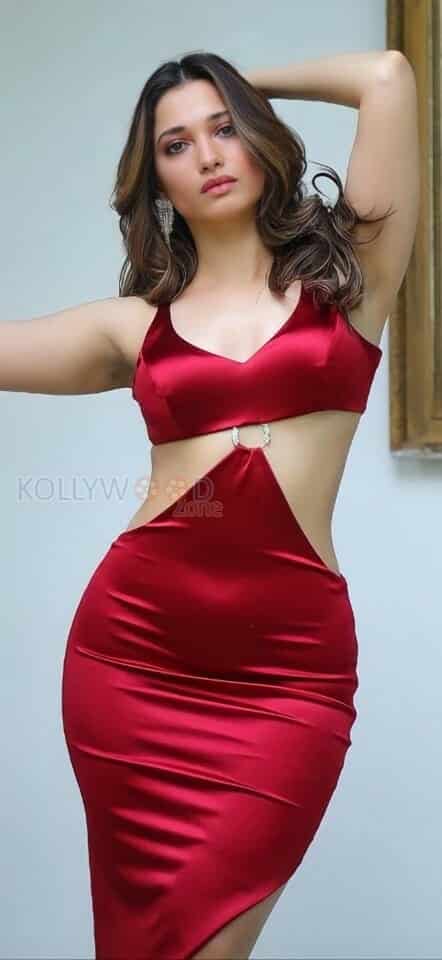 Plan A Plan B Heroine Tamannaah Bhatia in Stunning Red Dress Photos 03