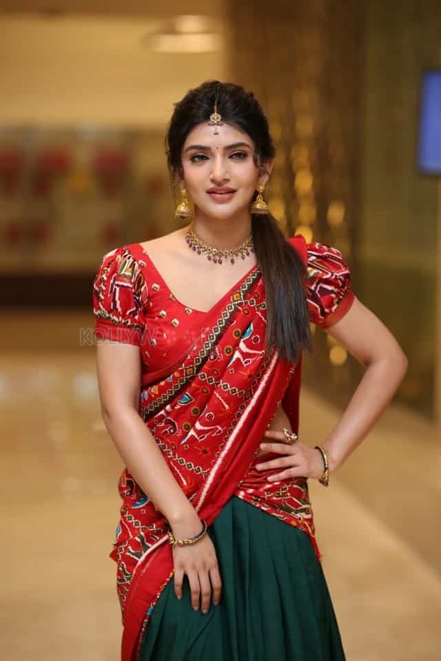 Actress Sreeleela at Bhagavanth Kesari Blockbuster Dawath Celebrations Photos 17