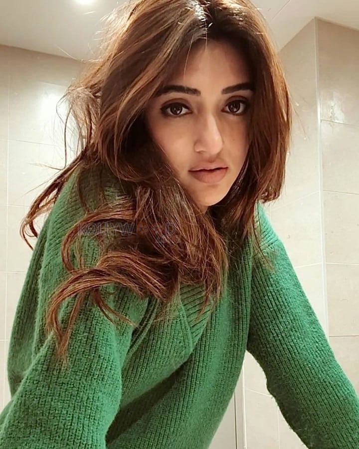 Cute Sreeleela in a Green Ribbed Sweater Photos 04