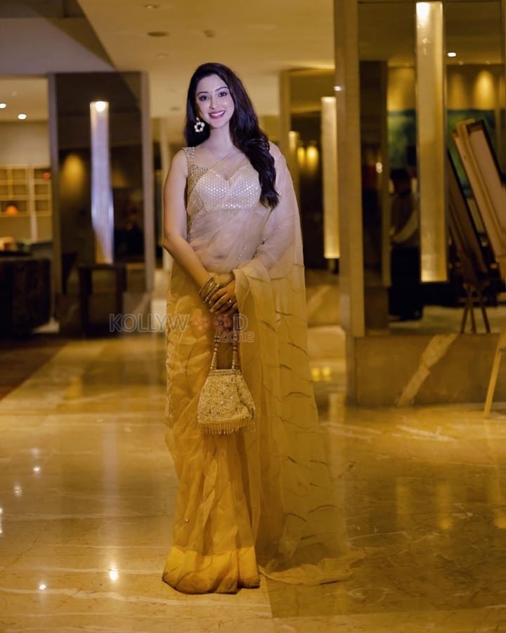 Hot Eshanya Maheshwari Showing Navel in a Transparent Saree Photos 03