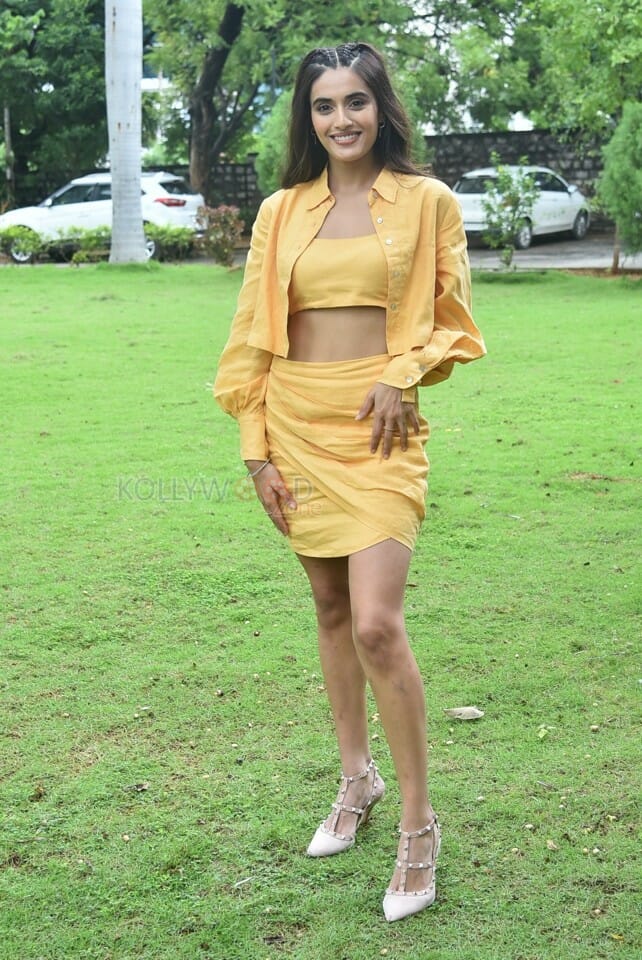 Heroine Divyansha Kaushik at Ramarao On Duty Movie Interview Photos 09