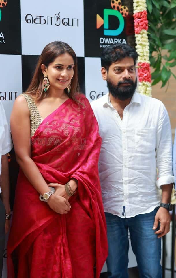 Bigg Boss fame Samyuktha Nitin Sathyaa at Koduvaa Movie Pooja