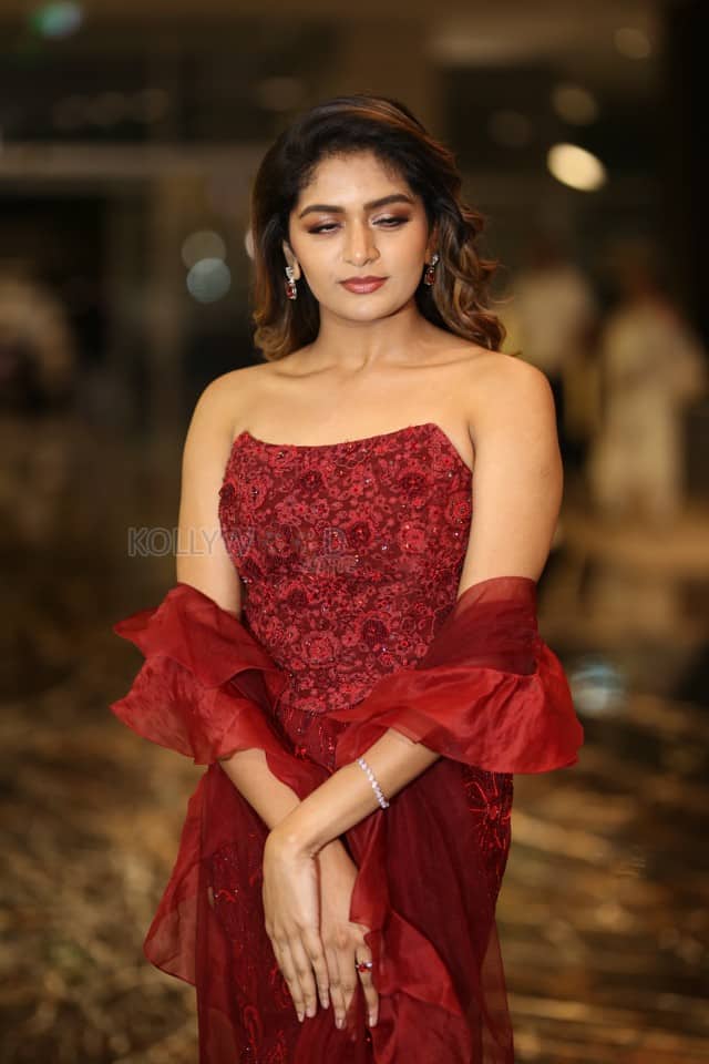 Actress Aditi Shankar at Bhairavam Movie Pre Release Event Pictures 11