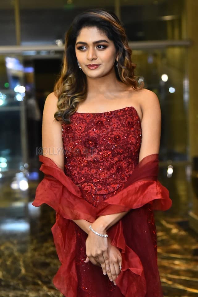 Actress Aditi Shankar at Bhairavam Movie Pre Release Event Pictures 35
