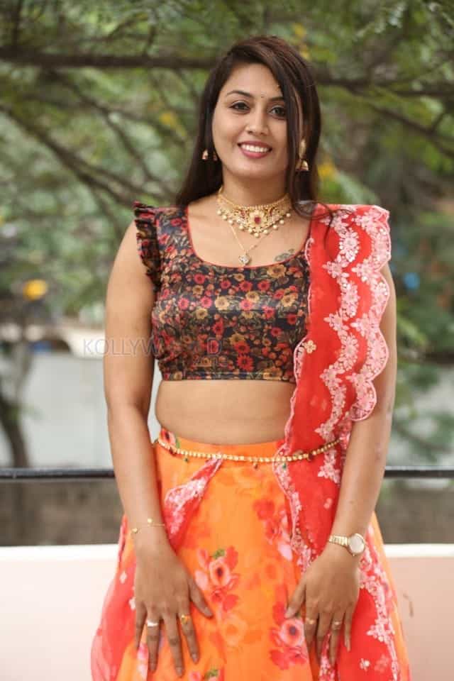 Actress Madhavi Atthi at King of Golkonda Movie Logo Launch Stills 03