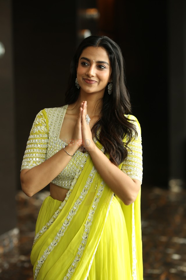 Actress Meenakshi Chaudhary at Matka Trailer Launch Event Pictures 12