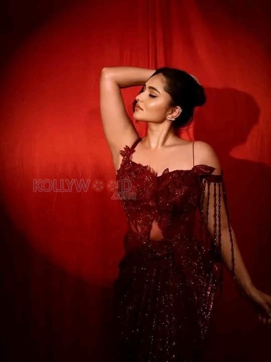 Drop Dead Gorgeous Kayadu Lohar in a Red Sequin Dress Photos 01