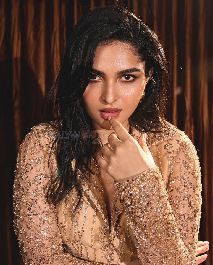 Glam Kayadu Lohar in a Golden Top with a Matching Pant Pictures 04