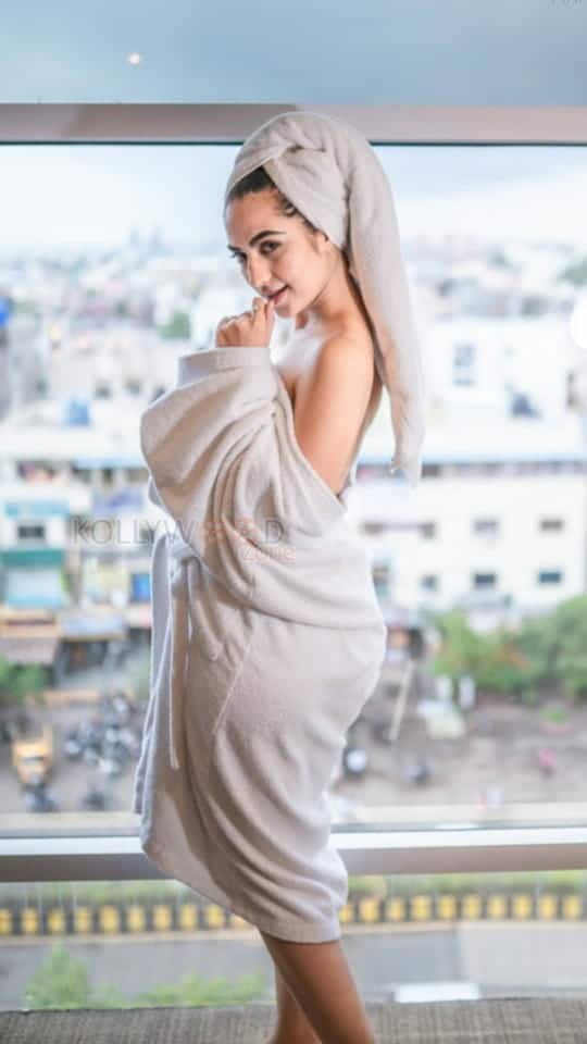 Heroine Harshita Panwar Bath Towel Photos 03