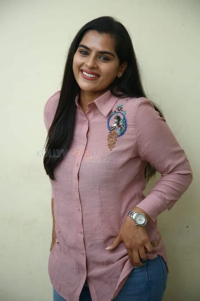 Actress Kavya Kalyanram at Masooda Movie Press Meet Stills 10