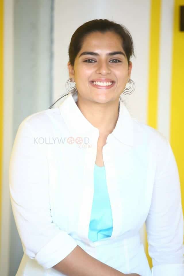 Actress Kavya Kalyanram at Masooda Press Meet Photos 23