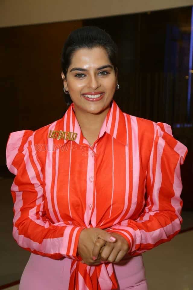 Heroine Kavya Kalyanram at Ustaad Teaser Launch Pictures 02