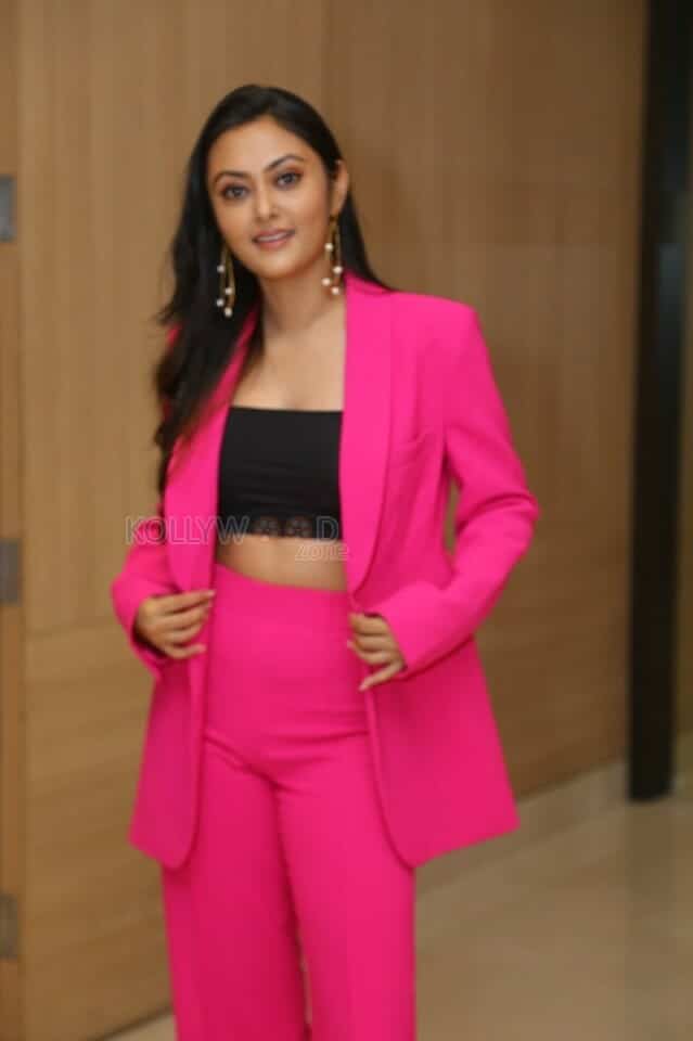 Actress Megha Chowdhury at Phalana Abbayi Phalana Ammayi Movie Pre Release Event Photos 18