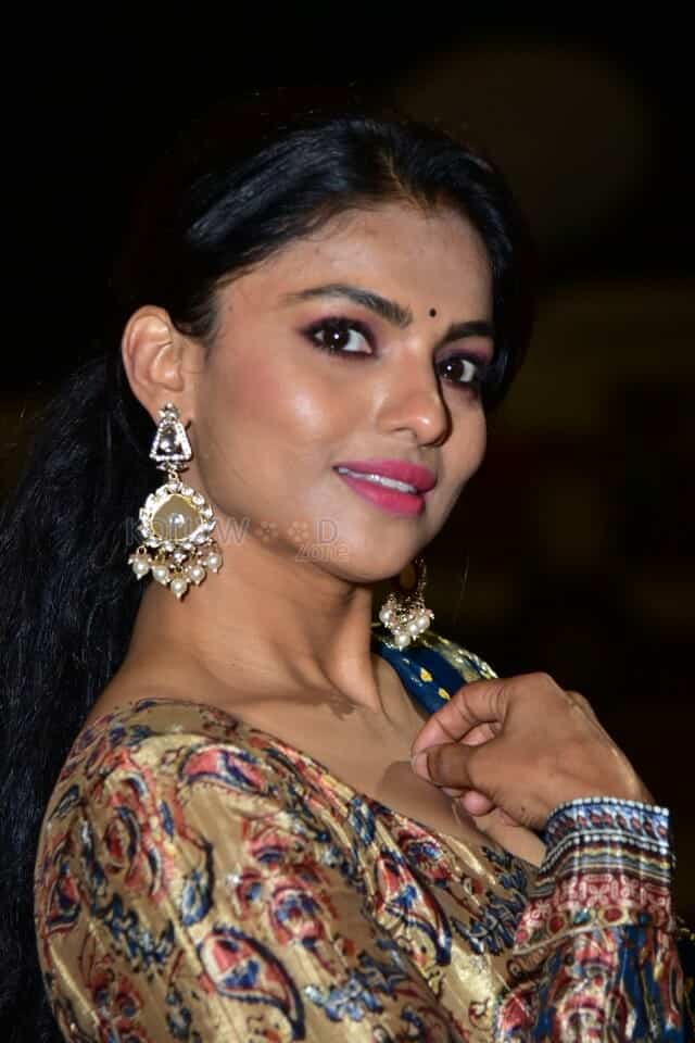Actress Ganavi Laxman at Rudrangi Pre Release Event Stills 06