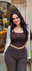 Gangs Of Godavari Actress Ayesha Khan Sexy In A Brown Crop Top And