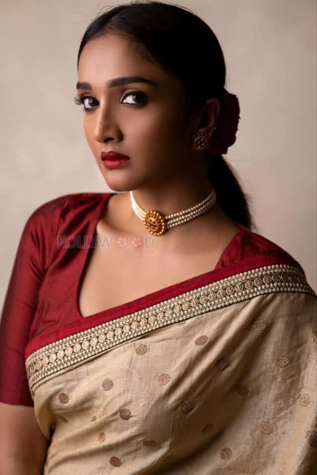Malayalam Actress Surabhi Santosh Saree Photoshoot Pictures 13