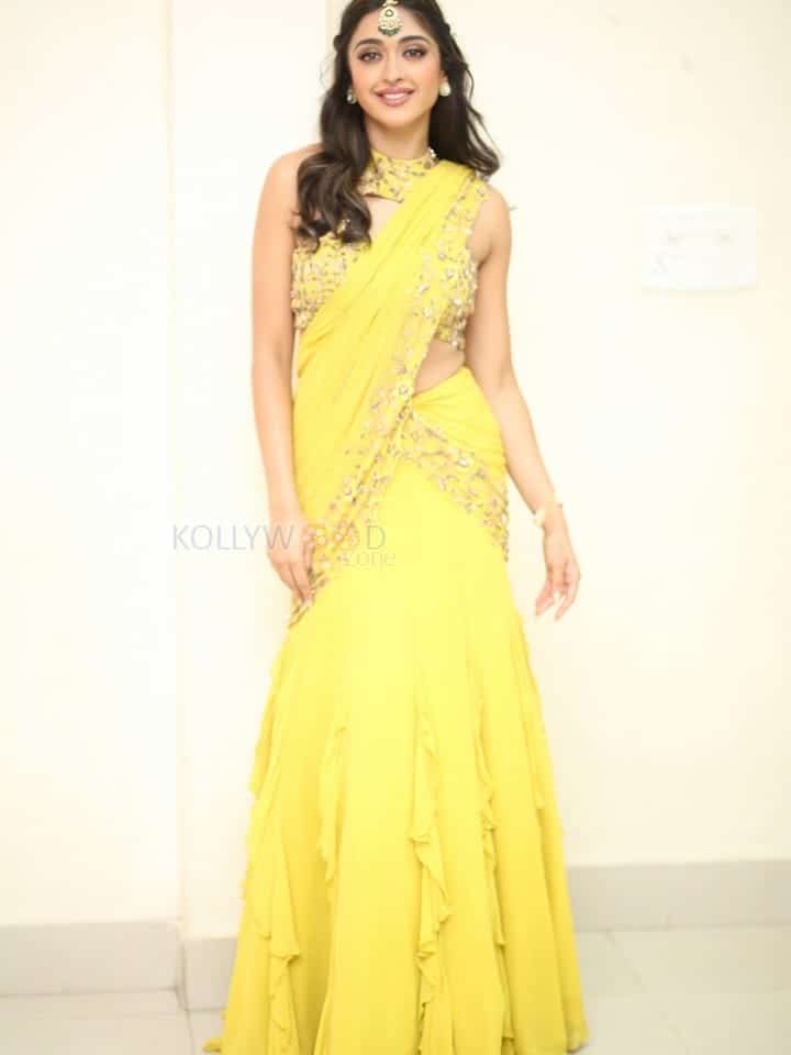 Actress Gayatri Bhardwaj at Tiger Nageswara Rao Pre Release Event Photos 23