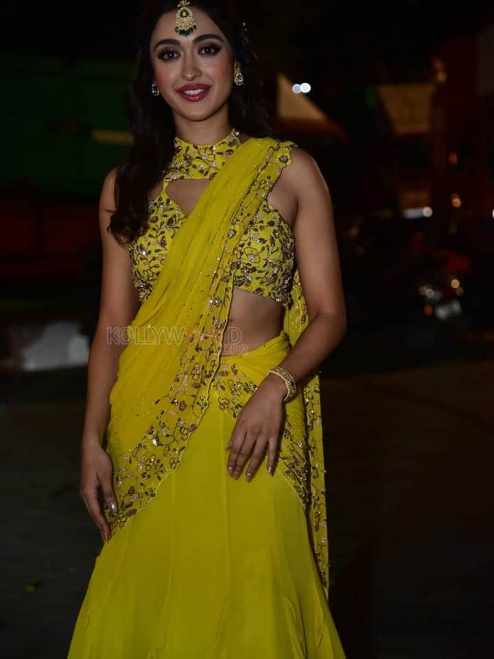 Actress Gayatri Bhardwaj at Tiger Nageswara Rao Pre Release Event Photos 34