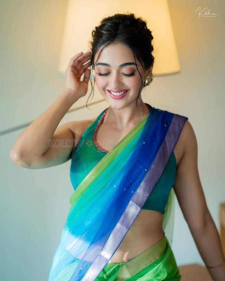 Femina Miss India 2018 Gayatri Bhardwaj in a Colorful Saree Photos 01
