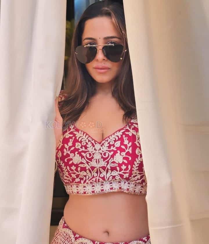 Sexy Hot Kate Sharma in a Pink Lehenga Photos 02