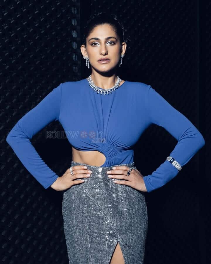 The Good Wife Actress Kubbra Sait in Blue Pictures 03